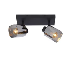 Spots<Lucide Plafondspot Alion Zwart - 2 x E14 - 26x10 cm