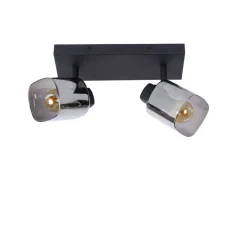 Spots<Lucide Plafondspot Alion Zwart - 2 x E14 - 26x10 cm