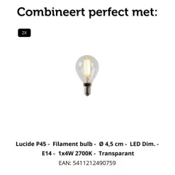 Spots<Lucide Plafondspot Bjorn Goud - 2 x E14 - 30 cm breed