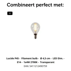 Spots<Lucide Plafondspot Bjorn Goud - 4 x E14 - Ø 38 cm