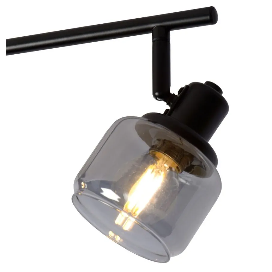 Spots<Lucide Plafondspot Bjorn Zwart - 4 x E14 - 74 cm breed