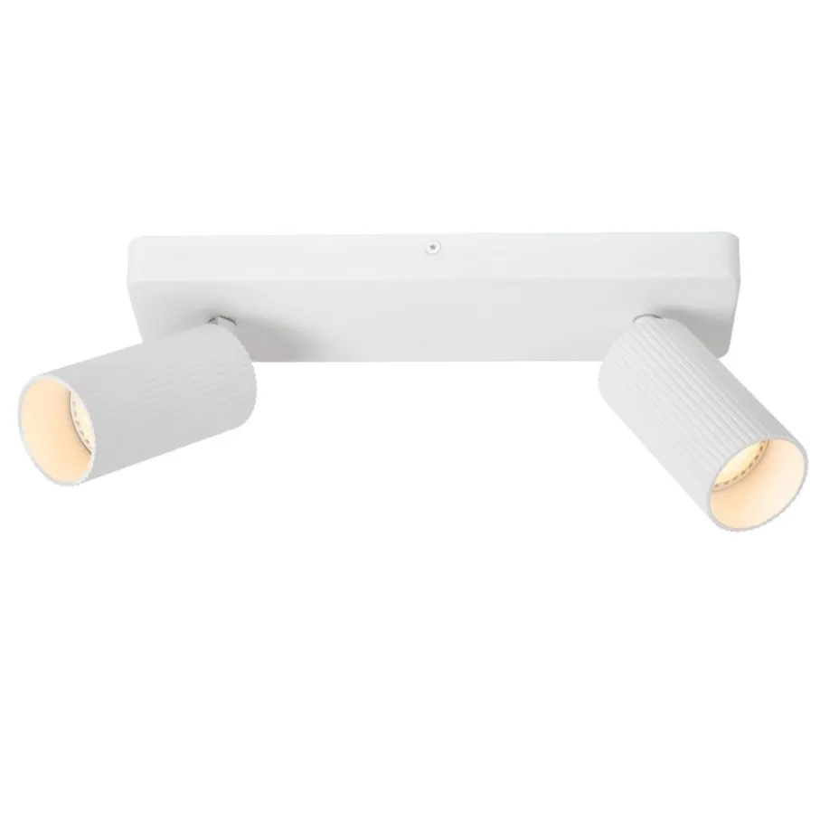 Spots<Lucide Plafondspot Clubs Wit - 2 x GU10 - 31x9 cm