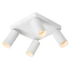 Spots<Lucide Plafondspot Clubs Wit - 4 x GU10 - 24x24 cm