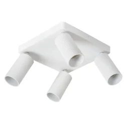 Spots<Lucide Plafondspot Clubs Wit - 4 x GU10 - 24x24 cm