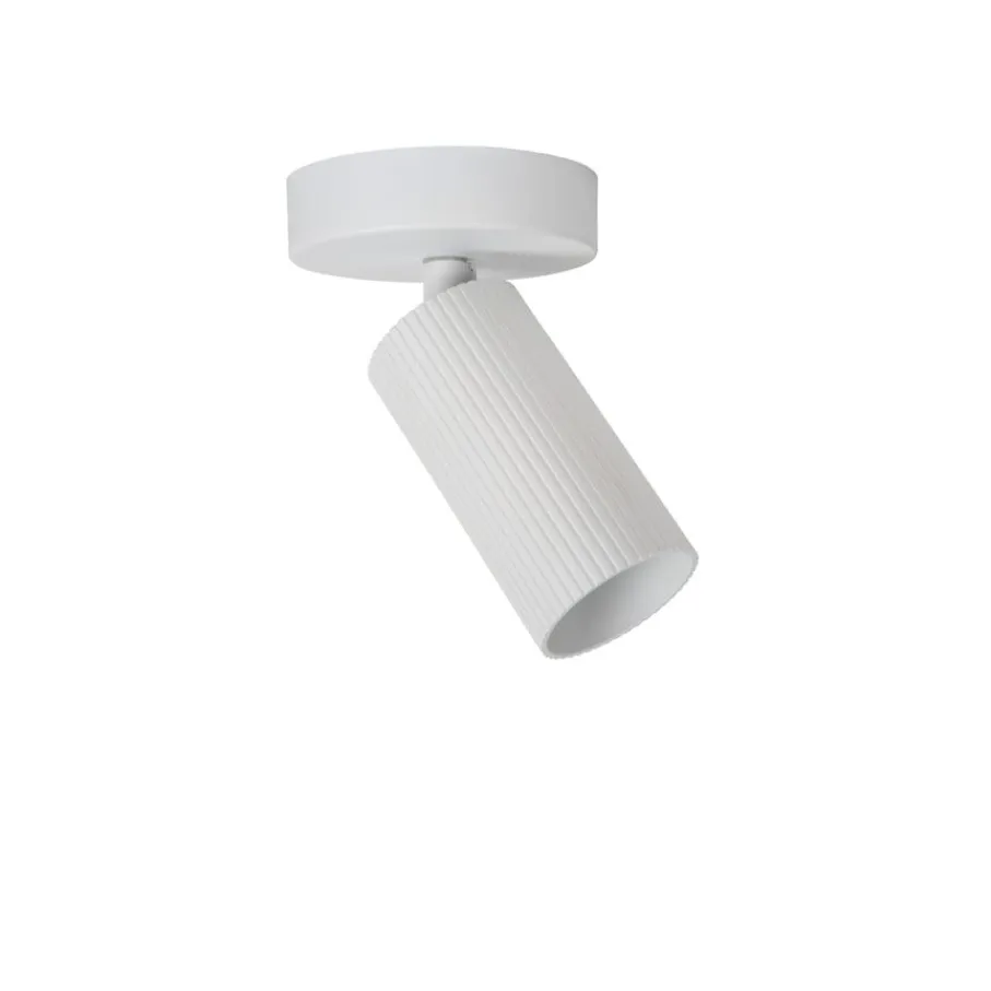 Spots<Lucide Plafondspot Clubs Wit - GU10 - Ø 10 cm