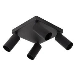 Spots<Lucide Plafondspot Clubs Zwart - 4 x GU10 - 24x24 cm