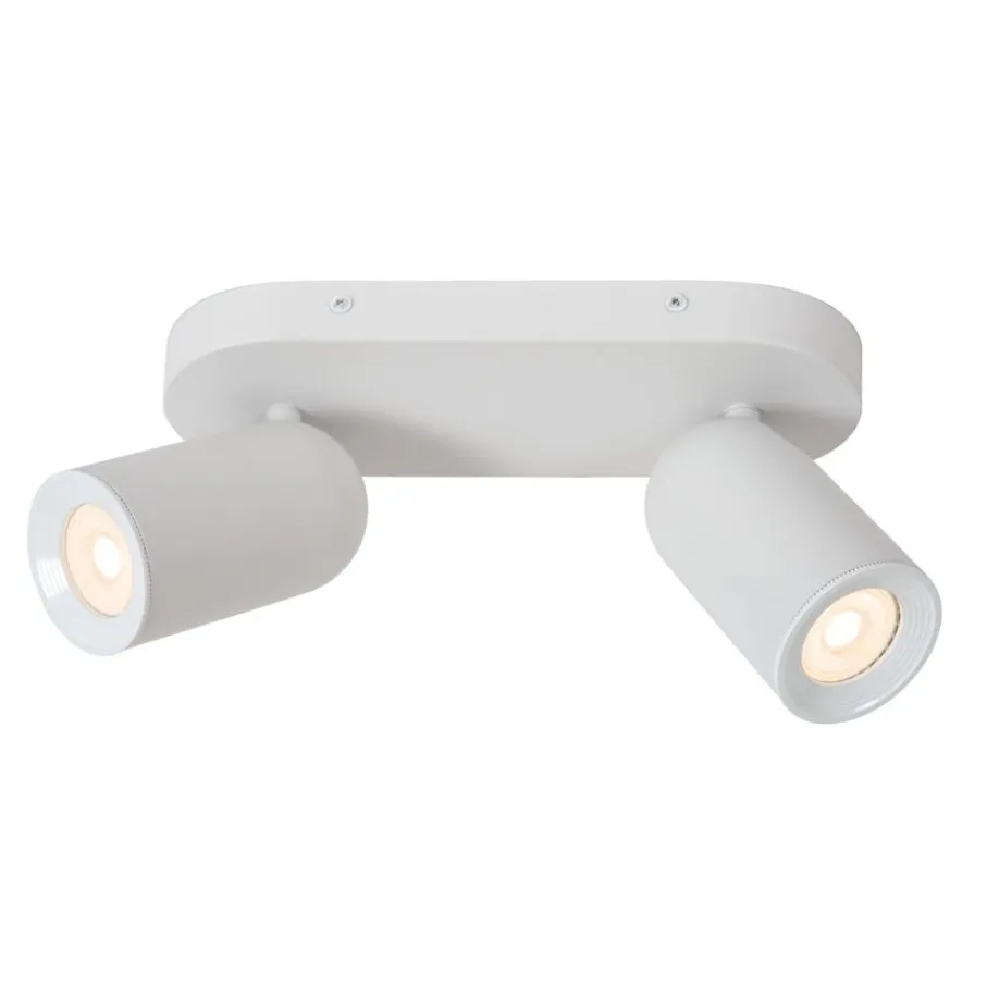 Spots<Lucide Plafondspot Punch Wit - 2 x GU10 - 26 cm breed