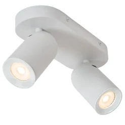Spots<Lucide Plafondspot Punch Wit - 2 x GU10 - 26 cm breed