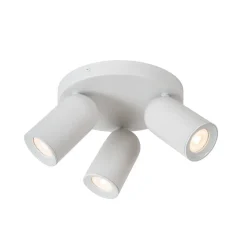 Spots<Lucide Plafondspot Punch Wit - 3 x GU10 - Ø 21 xm