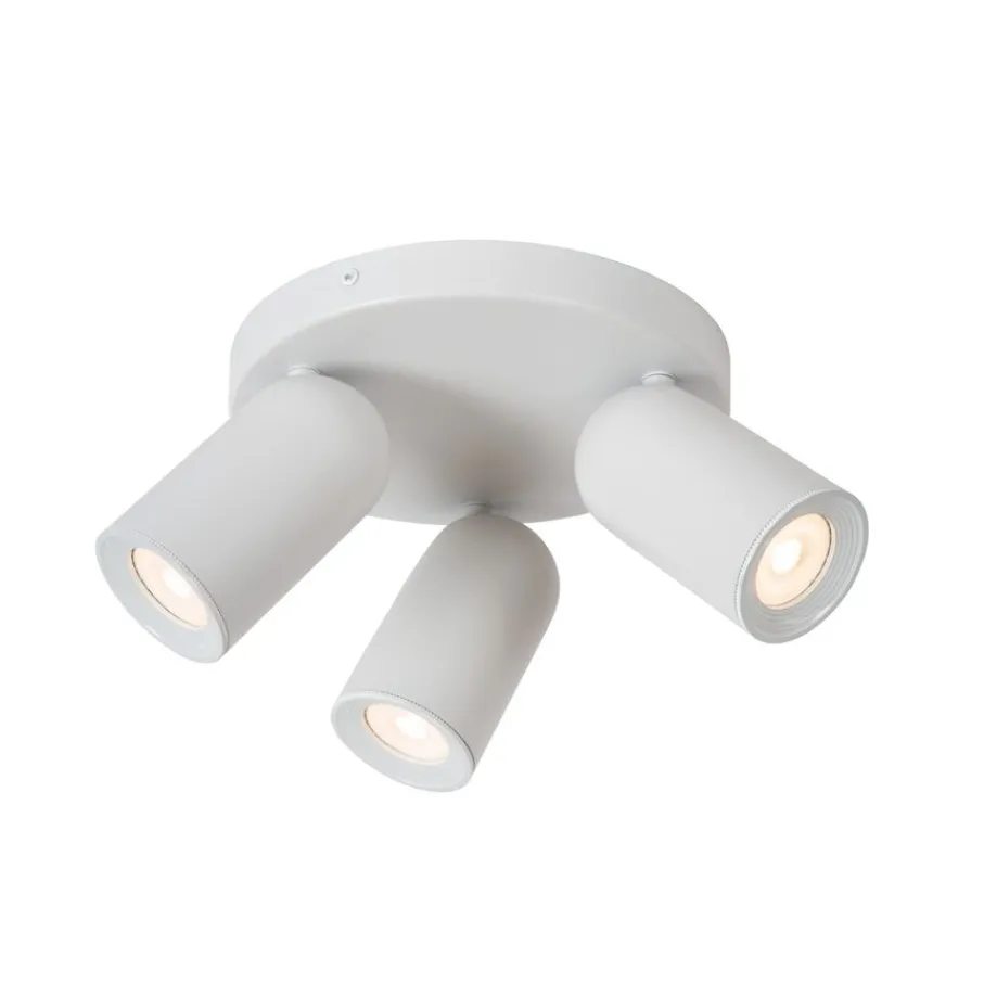 Spots<Lucide Plafondspot Punch Wit - 3 x GU10 - Ø 21 xm