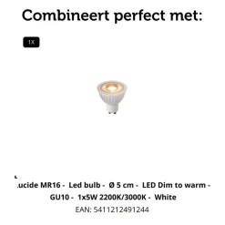 Spots<Lucide Plafondspot Punch Wit - GU10 - Ø 10 cm