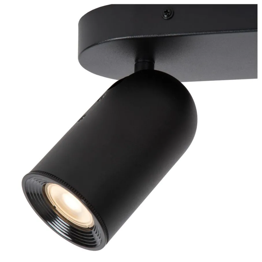 Spots<Lucide Plafondspot Punch Zwart - 2 x GU10 - 26 cm breed
