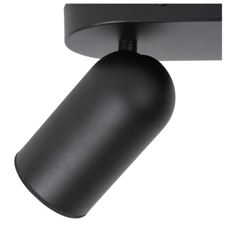 Spots<Lucide Plafondspot Punch Zwart - 2 x GU10 - 26 cm breed