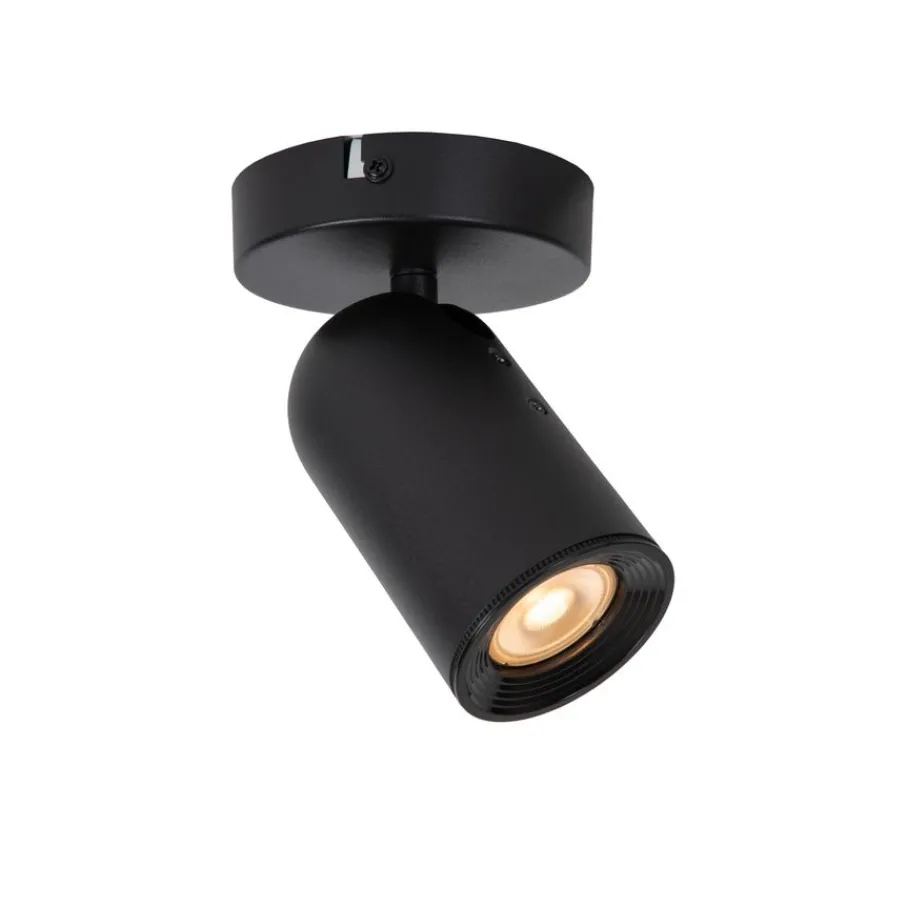 Spots<Lucide Plafondspot Punch Zwart - GU10 - Ø 10 cm