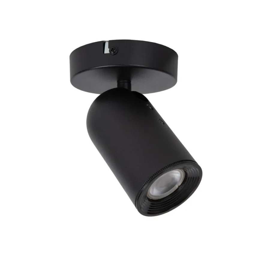 Spots<Lucide Plafondspot Punch Zwart - GU10 - Ø 10 cm