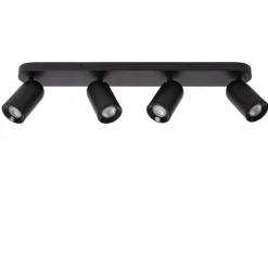 Spots<Lucide Plafondspot Punch Zwart - 2 x GU10 - 63 cm breed