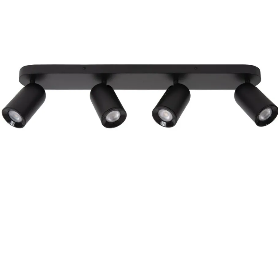 Spots<Lucide Plafondspot Punch Zwart - 2 x GU10 - 63 cm breed