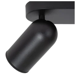 Spots<Lucide Plafondspot Punch Zwart - 2 x GU10 - 63 cm breed