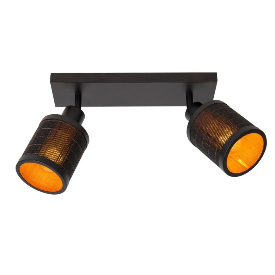 Spots<Lucide Plafondspot Tagalog Zwart - 2 x E27 - 32x10 cm