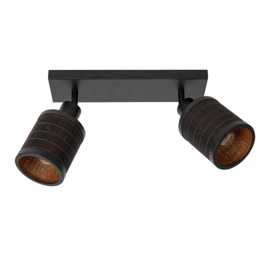 Spots<Lucide Plafondspot Tagalog Zwart - 2 x E27 - 32x10 cm