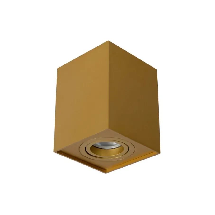 Spots<Lucide Plafondspot Tube Goud - GU10 - 10x10 cm
