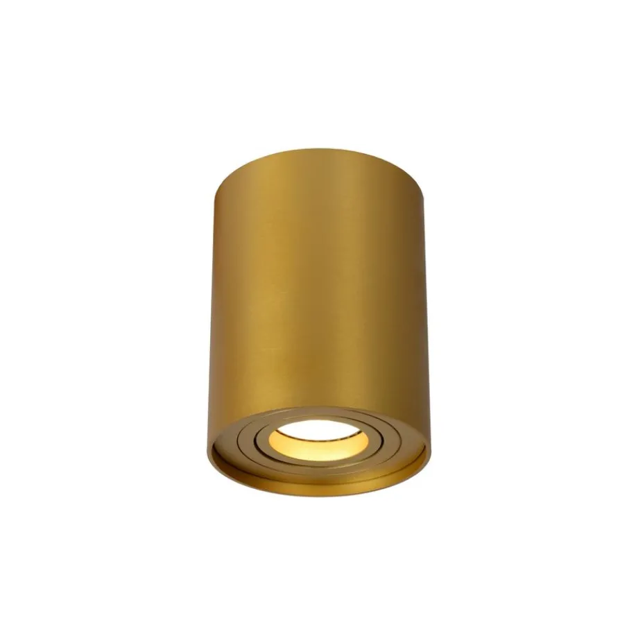 Spots<Lucide Plafondspot Tube Goud - GU10 - Ø 10 cm