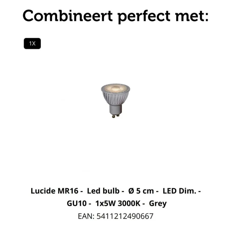 Spots<Lucide Plafondspot Tube Goud - GU10 - Ø 10 cm