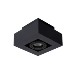 Spots<Lucide Plafondspot Xirax Zwart - GU10 - 14x14 cm