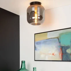 Plafonnières<Lucide Plafonniere Joanet Zwart - E27 - Ø 25 cm