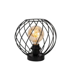 Tafellampen<Lucide Tafellamp Danza Zwart - E27 - 23 cm hoog