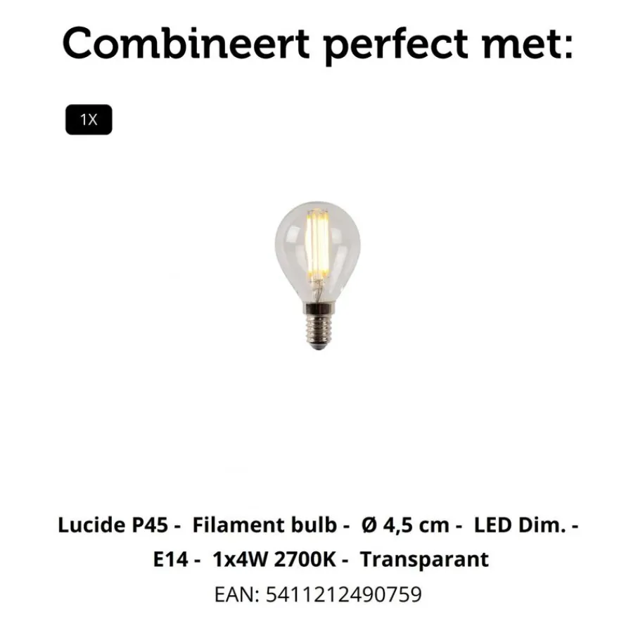 Tafellampen<Lucide Tafellamp Extravaganza Chimp Goud - E14 - 45 cm hoog