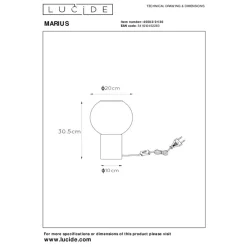 Tafellampen<Lucide Tafellamp Marius Zwart - E27 - 33 cm hoog