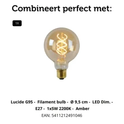 Tafellampen<Lucide Tafellamp Marius Zwart - E27 - 33 cm hoog