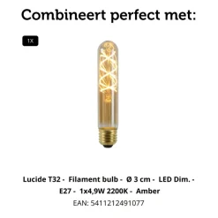 Tafellampen<Lucide Tafellamp Monsaraz Groen - 25 cm hoog