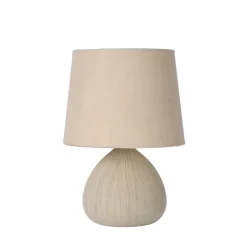 Tafellampen<Lucide Tafellamp Ramzi Beige - E14 - 26 cm hoog