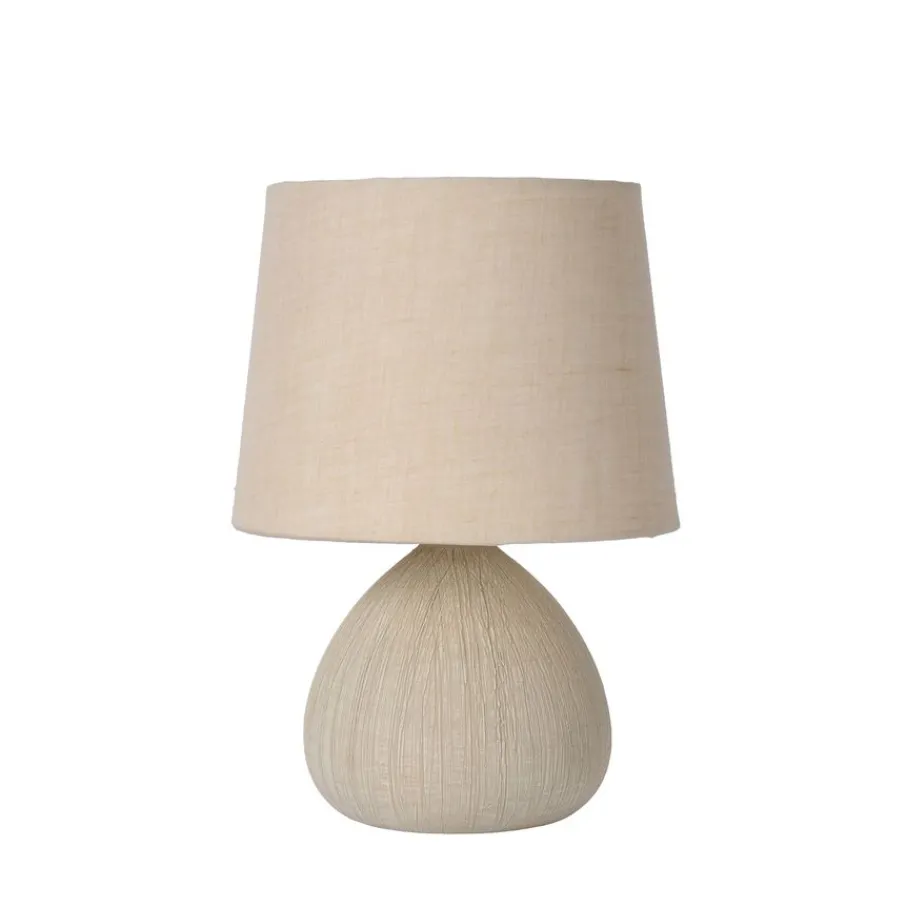 Tafellampen<Lucide Tafellamp Ramzi Beige - E14 - 26 cm hoog