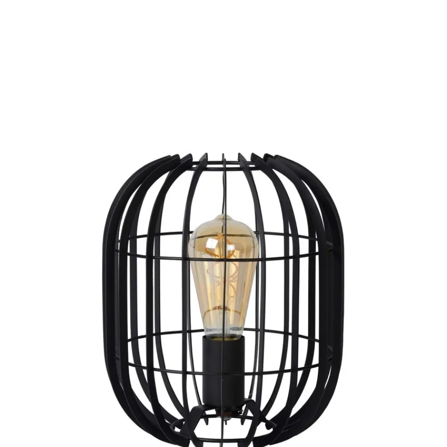 Tafellampen<Lucide Tafellamp Reda Zwart - E27- 26 cm hoog