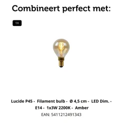 Tafellampen<Lucide Tafellamp Suzy Zwart - E14 - 16 cm hoog