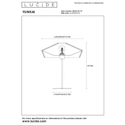 Tafellampen<Lucide Tafellamp Yunkai Naturel - E27 - 50 cm hoog