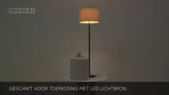 Vloerlampen<Lucide Vloerlamp Maya Beige - E27 - 150 cm hoog
