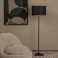 Vloerlampen<Lucide Vloerlamp Maya Zwart - E27 - 150 cm hoog