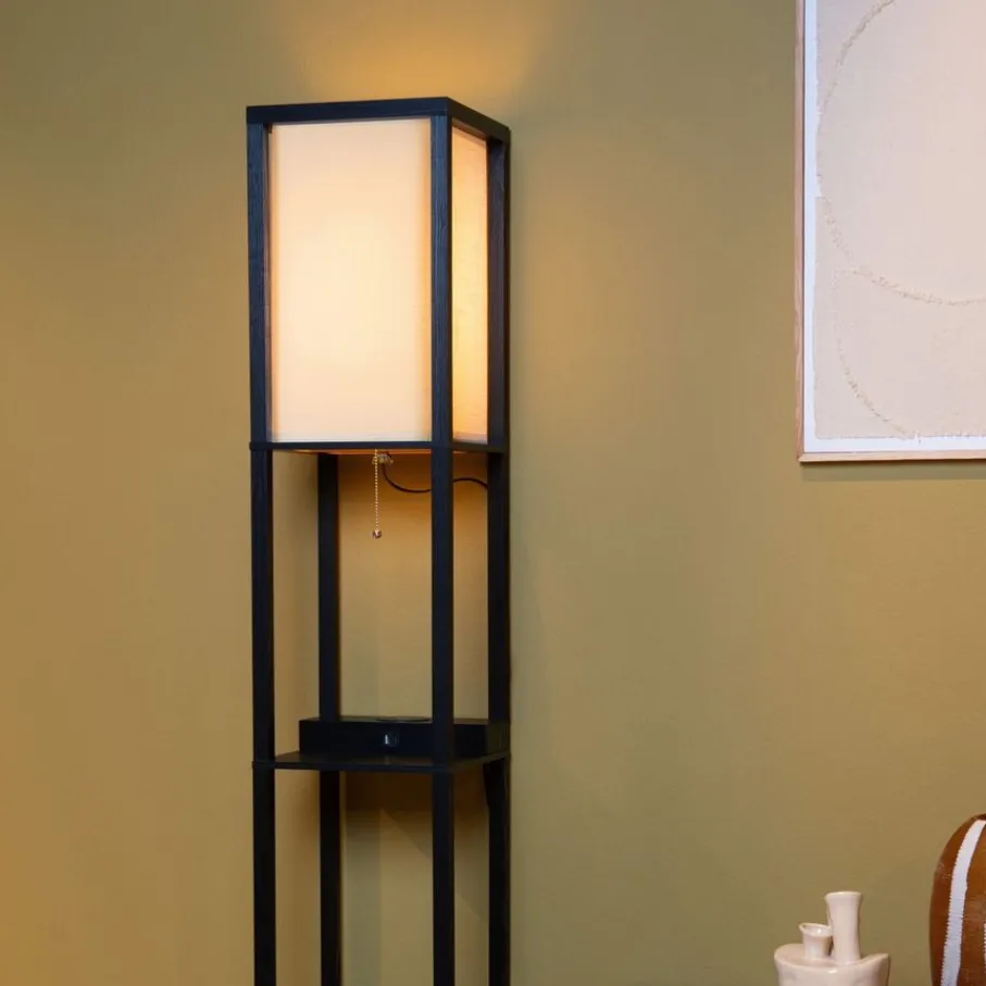 Vloerlampen<Lucide Vloerlamp Menno Zwart - E27 - 163 cm hoog