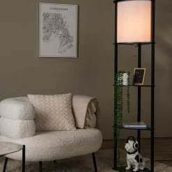 Vloerlampen<Lucide Vloerlamp Menno Zwart - E27 - 163 cm hoog