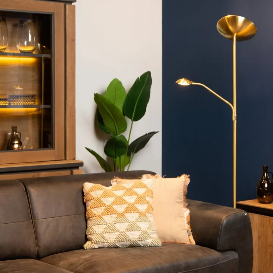 Vloerlampen<Lucide Vloerlamp Zenith Goud - LED - 180 cm hoog