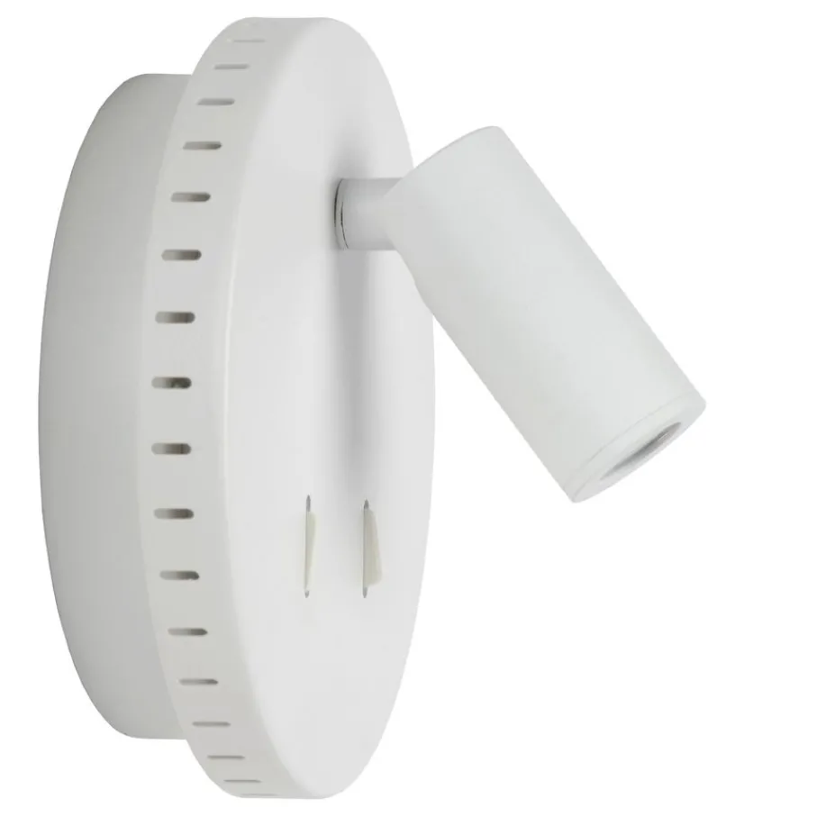 Wandlampen<Lucide Wandlamp Bentjer Wit - LED - Ø 14 cm