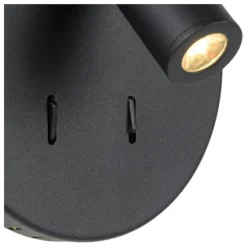 Wandlampen<Lucide Wandlamp Bentjer Zwart - LED - Ø 14 cm