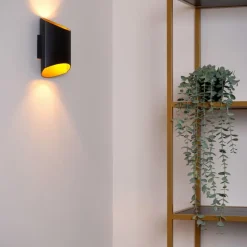 Wandlampen<Lucide Wandlamp Diletta Zwart - G9 - 18 cm hoog