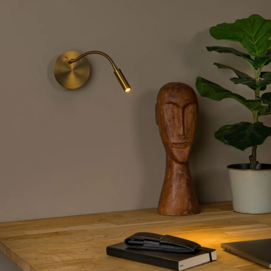 Wandlampen<Lucide Wandlamp Jolijn Goud - LED - Ø 11 cm
