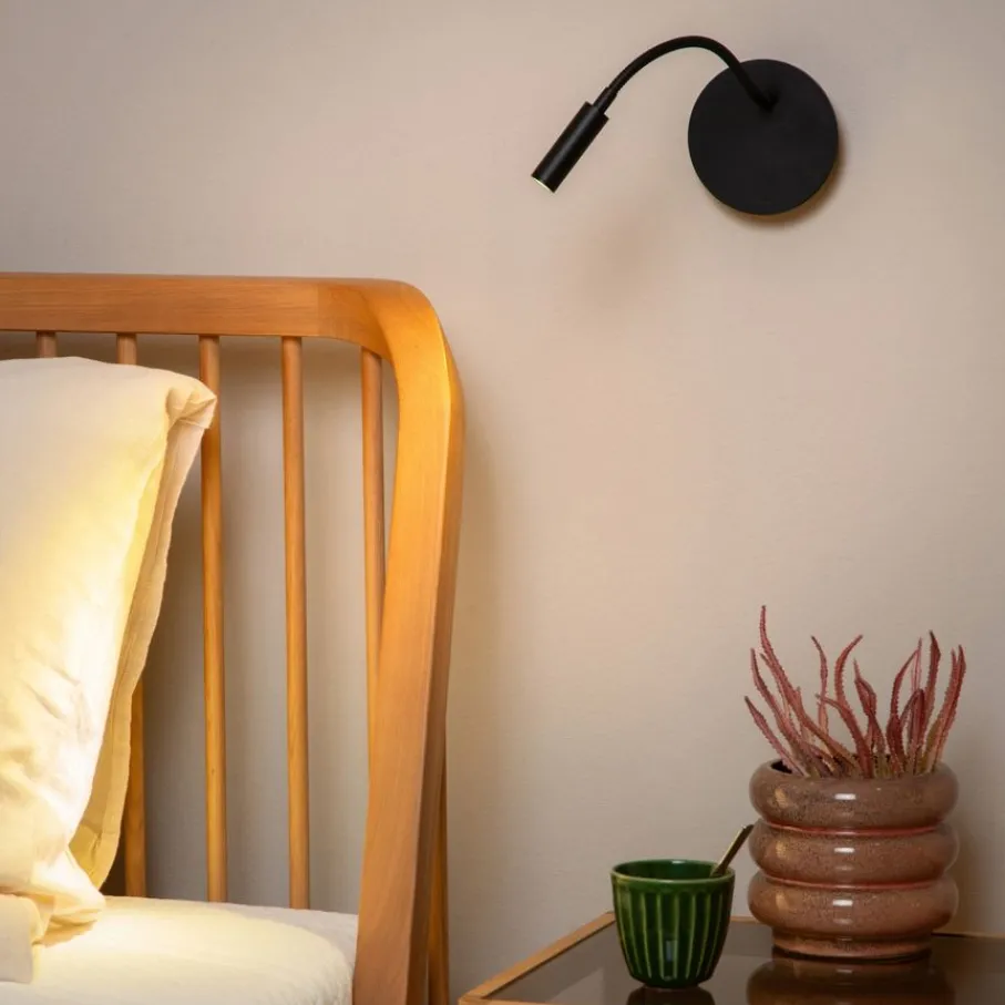 Wandlampen<Lucide Wandlamp Jolijn Zwart - LED - Ø 11 cm