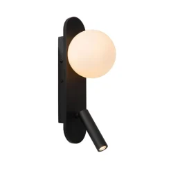 Wandlampen<Lucide Wandlamp Kelly Zwart - LED - 32 cm hoog